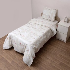 Σεντόνια Παιδικά Κρις Με Λάστιχο (Σετ 3τμχ) Beige Viopros Μονό 100x225cm 100% Cotton