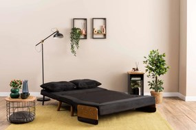 Διθέσιος Καναπές Κρεβάτι Μαύρο COSMO 78x120x82
