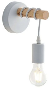 Φωτιστικό Τοίχου - Απλίκα I-Arizona-AP1 Natural-White Luce Ambiente Design Metal,Wood