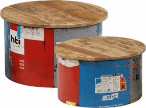 vidaXL Τραπεζάκια Σαλονιού 2 τεμ. από Μασίφ Ξύλο Μάνγκο