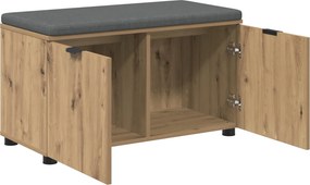 vidaXL Πάγκος Παπουτσιών με Μαξιλάρι Artisan Δρυς 80 x 38 x 46 cm