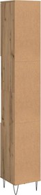 vidaXL Ντουλάπι μπάνιου Δρυς τεχνίτης 30x30x190 cm Κατασκευασμένο ξύλο