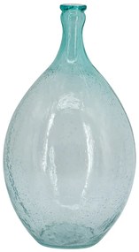 Artekko Ukluam Βάζο Διακοσμητικό Γυάλινο Γαλάζιο (19x19x34)cm
