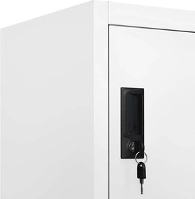 vidaXL Φοριαμός Λευκός 90 x 40 x 180 εκ. Ατσάλινος