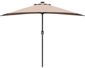 vidaXL Ομπρέλα Κήπου Taupe 294 x 150 x 224 εκ. ύφασμα