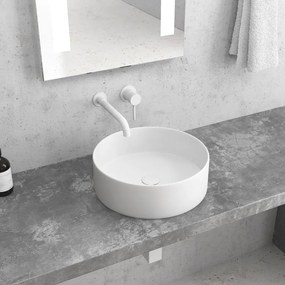 Karag LT 3134 Νιπτήρας Επικαθήμενος Λευκός Ματ Πορσελάνη Ø35,5x12cm