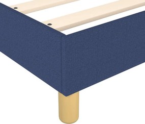 vidaXL Κρεβάτι Boxspring με Στρώμα Μπλε 90x190 εκ.Υφασμάτινο
