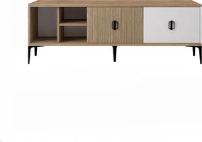 Έπιπλο Τηλεόρασης Δρυς / Λευκό DEDAO 150x35x18