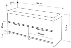 Παπουτσοθήκη Cove Megapap χρώμα ανθρακί 106x34x51,5εκ. - GP037-0204,2