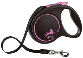 Λουρί Σκύλου Flexi BLACK DESIGN Μαύρο Ροζ S