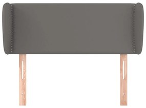 vidaXL Κεφαλάρι με Πτερύγια Γκρι 103x23x78/88 εκ. Συνθετικό Δέρμα
