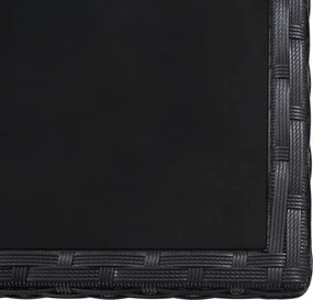 vidaXL Σετ Τραπεζαρίας Εξ. Χώρου 13 τεμ Μαύρο Συνθ. Ρατάν με Μαξιλάρια