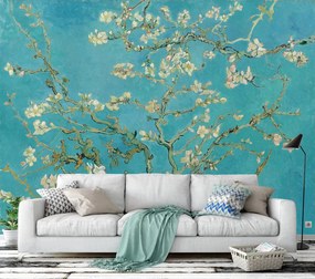 Ταπετσαρία τοίχου ετοίμων διαστάσεων κλαδιά με λουλούδια 07787Q 100cm x 150cm