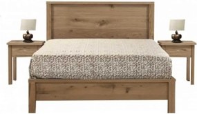 Kρεβάτι ¨ ΔΥΡΟΣ ¨ ξύλινο Δρυς  για στρώμα 150χ200 διπλό