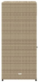 Ντουλάπι Αποθήκευσης Κήπου Beige 55x55x111 εκ. Συνθετικό Ρατάν - Μπεζ