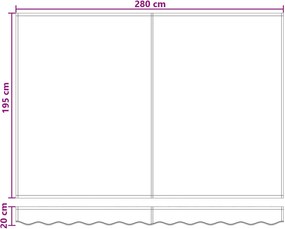 vidaXL Αναδιπλούμενη τέντα Άμμος 3 x 2 m