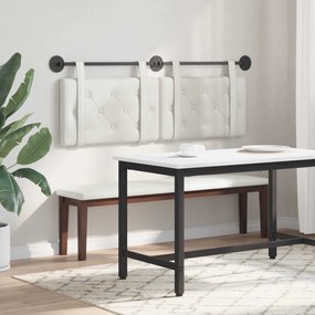 vidaXL Κρεμαστό Κεφαλάρι Λευκός 150 x 55 x 5 εκ Τεχνητό Δέρμα