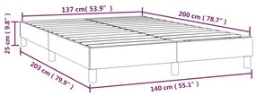 Πλαίσιο Κρεβατιού Boxspring Taupe 140x200 εκ. Υφασμάτινο - Μπεζ-Γκρι