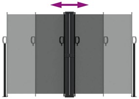 vidaXL Σκίαστρο Πλαϊνό Συρόμενο Ανθρακί 160 x 600 εκ.