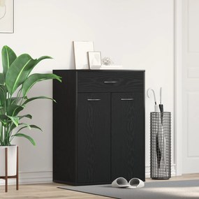 vidaXL Ντουλάπι Παπουτσιών Μαύρο Δρυς 60x35x84 εκ από Ξύλο