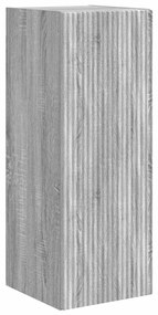 vidaXL Ντουλάπι Τηλεόρασης Τοίχου Γκρίζο Σονομα 30 x 31 x 80 εκ.