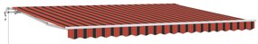 vidaXL Ανασυρόμενη Τέντα Πορτοκαλί και Καφέ 450x300 εκ.