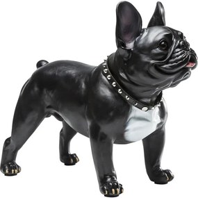 Διακοσμητικό Επιτραπέζιο Σκύλος Μπουλντόγκ (PL) 50x24x40 εκ. - Μαύρο