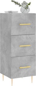 vidaXL Ντουλάπι Γκρι Σκυροδέματος 34,5x34x90 εκ. Επεξεργασμένο Ξύλο