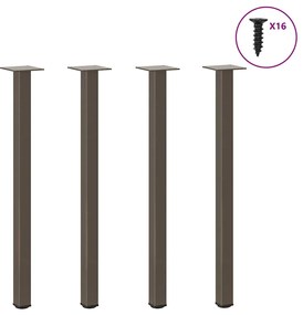 vidaXL Πόδια Κονσόλας 4 τεμ. από Φυσικό Ατσάλι 72-74 εκ. Ατσάλι