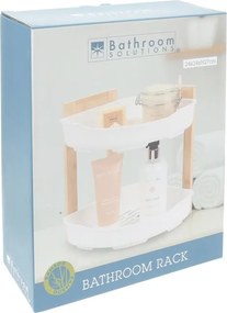 Ραφιέρα μπάνιου γωνιακή bamboo 2 ράφια Υ27x23x23εκ.