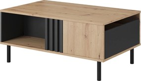 Lh-homefurniture Τραπεζάκι Madis φυσικό Artisan+Ανθρακί 100x43x60 cm L_madis_40