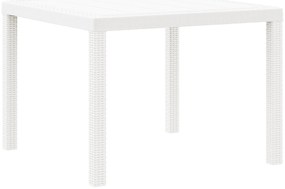 vidaXL Καφέ Κήπου Λευκό 100x100x73 εκ. Πολυ Ράτα