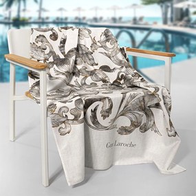 Πετσέτα Θαλάσσης Velour Printed 2406 01 Ecru Guy Laroche Beach 100x175cm Cotton-Polyester