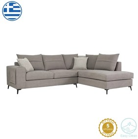 Intrahome Γωνιακός καναπές αριστερή γωνία Montana Intrahome γκρι ύφασμα με μαξιλάρια σε απόχρωση ανοιχτό γκρι 275x215x93εκ | SKU: INTRAPA-279111178