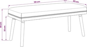 vidaXL παγκάκι Μονόχρωμο Μαύρο 110 x 40 x 46 cm Μπουκλέ