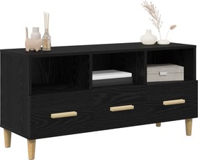 vidaXL Ντουλάπι TV 102 x 36 x 50 εκ Μαύρη Οξυά Επεξεργασμένο Ξύλο