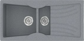 Sanitec Classic 329 (104×51) - Γρανιτένιος νεροχύτης - Metallic SILVER