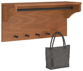 Επίτοιχη κρεμάστρα παλτών SANDNES 87x30x42 εκ. Πεύκο μασίφ ξύλο