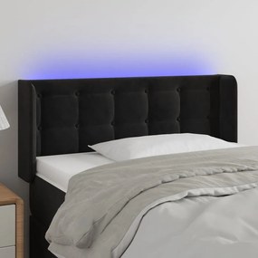 Κεφαλάρι Κρεβατιού LED Μαύρο 83x16x78/88 εκ. Βελούδινο 3123702