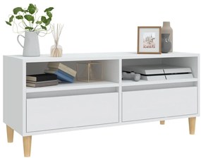 vidaXL Έπιπλο Τηλεόρασης Λευκό 100x34,5x44,5 εκ. Επεξεργασμένο Ξύλο
