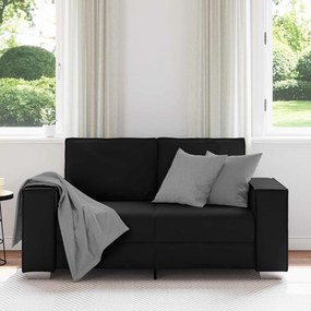 vidaXL Διθέσιος καναπές Μαύρο 160 cm Τεχνητό Δέρμα