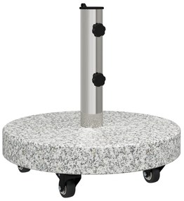 vidaXL Βάση ομπρέλας Ρυθμιζόμενος Γκρι 45 x 45 x 42.5 εκ