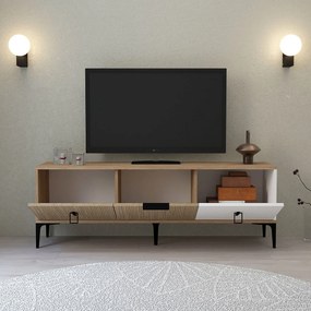Έπιπλο Τηλεόρασης Δρυς / Λευκό GRICIR 150x35x18