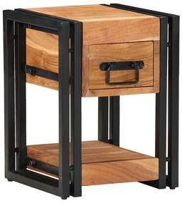 vidaXL Κομοδίνα 2 τεμ 30x30x40 εκ. Μασίφ Ξύλο Ακακίας