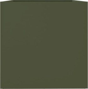 vidaXL Ζαρντινιέρα Λαδί 62x47x46 εκ. από Χάλυβα