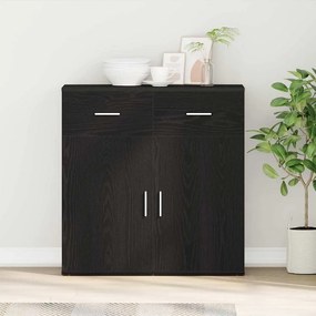 vidaXL Πλαϊνό γραφείο Μαύρη δρυς 79 x 38 x 80 εκ. Επεξεργασμένο ξύλο