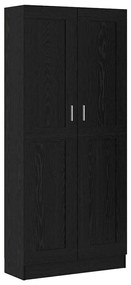 vidaXL Βιβλιοθήκη Μαύρη δρυς 82.5 x 30.5 x 185 cm Επεξεργασμένο ξύλο