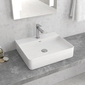 Νιπτήρας Επικαθήμενος LT 2173-S 50x42x12cm White Karag Πορσελάνη