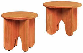 vidaXL Τραπεζάκι σαλονιού 2 pcs Καφέ κεριού 39.5 x 39.5 x 30 εκ.