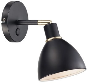 Φωτιστικό Τοίχου Ray 63191003 23x20cm 1xE14 40W Black Nordlux Metal